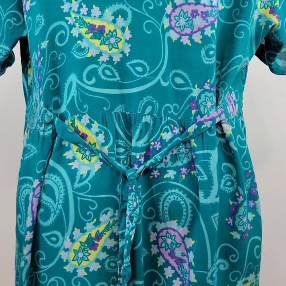 DIANE VON FURSTENBERG Vintage Paisley Maxi Dress size 1X/2X - Picture 8 of 13